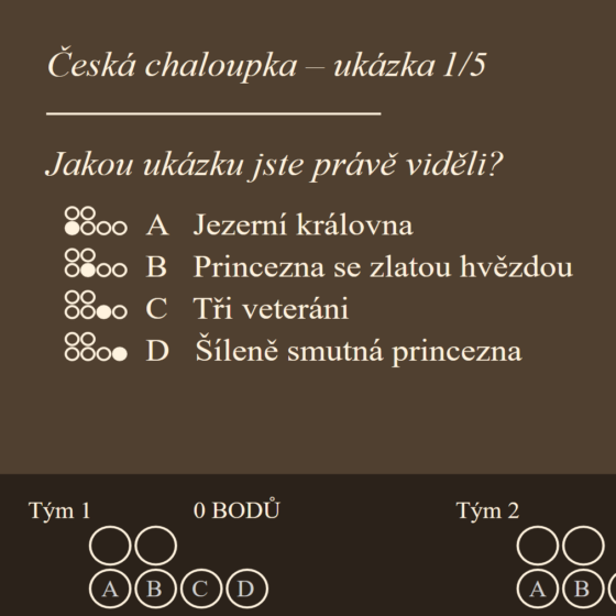 Otázka, která se zobrazí po videoukázce s výběrem z možností.